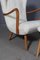 Fauteuil en Laine d'Agneau, Danemark, 1940s 3