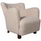 Danish Lounge Chair in Lamb Wool, 1940s 1