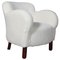 Danish Lounge Chair in Lamb Wool, 1940s 1