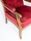 Red Velvet and Mahogany Armchair by Frits Henningsen 5