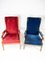 Red Velvet and Mahogany Armchair by Frits Henningsen 9