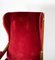 Red Velvet and Mahogany Armchair by Frits Henningsen 4