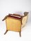 Red Velvet and Mahogany Armchair by Frits Henningsen 8