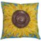 Hand-Painted Sunflower Throw Cushion 1
