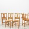 Antique Beech Chapel Chairs, Set of 4 3