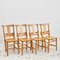 Antique Beech Chapel Chairs, Set of 4, Image 2