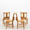 Antique Beech Chapel Chairs, Set of 4 6