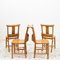 Antique Beech Chapel Chairs, Set of 4, Image 6