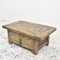 Small Rustic Elm Coffee Table with Drawer 1