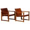 Cognac Leather Model Diana Safari Armchairs by Karin Mobring for Ikea, Set of 2, Image 1