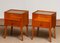 Nightstands in Elm with Glass Tops, 1950s, Set of 2 3