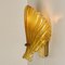 Murano Hand-Blown Amber/Ocher Glass Sea Shell Sconces, 1960s, Set of 2, Image 3