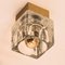Wall or Ceiling Lights in Brass with Glass Cubes from Peill & Putzler, 1970s 10
