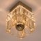 Wall or Ceiling Lights in Brass with Glass Cubes from Peill & Putzler, 1970s, Image 6