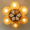Lampadario molecolare con sei sfere in vetro soffiato fumé di Kaiser, Immagine 14