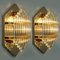 Large Venini Style Glass Sconce with Triedi Crystals, 1969 4