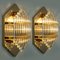 Large Venini Style Glass Sconce with Triedi Crystals, 1969, Image 4