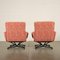 Fabric & Enamelled Metal Swivel Chairs, 1960s, Set of 2 11