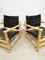 Fauteuils & Table Basse Safari Mid-Century en Bambou, Set de 3 5