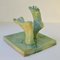 Ceramic Relief with Tapestry of Green Glazed Feet 5