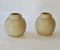 Oat White Ceramic Studio Pottery Vases, Set of 3 5