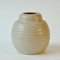 Oat White Ceramic Studio Pottery Vases, Set of 3 3