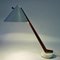White Metal and Teak B54 Table Lamp by Hans Agne Jakobsson, 1950s, Sweden 4
