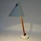 White Metal and Teak B54 Table Lamp by Hans Agne Jakobsson, 1950s, Sweden 2