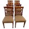 19th Century Inlaid Mahogany Dining Chairs, Set of 8, Image 1