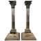 Antique Silver Plated Corinthian Candlesticks, Set of 2, Image 1