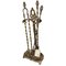 Italian Three-Piece Brass Acorn Fire Tool Set with Stand, 1960s 1