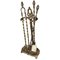 Italian Three-Piece Brass Acorn Fire Tool Set with Stand, 1960s, Image 1
