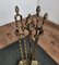 Italian Three-Piece Brass Acorn Fire Tool Set with Stand, 1960s 3