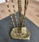 Italian Three-Piece Brass Acorn Fire Tool Set with Stand, 1960s 4