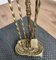 Italian Three-Piece Brass Acorn Fire Tool Set with Stand, 1960s, Image 4