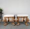 17th Century Italian Carved Giltwood Baroque Stools, Set of 2 3