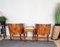 Mid-Century Art Deco Italian Briar Walnut Wood Armchairs & Stools 9