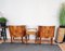 Mid-Century Art Deco Italian Briar Walnut Wood Armchairs & Stools, Image 9