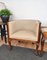 Mid-Century Art Deco Italian Briar Walnut Wood Armchairs & Stools 7