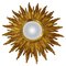 Mid-Century Golden Sunburst Mirror, 1960s 1