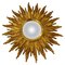 Specchio Mid-Century dorato a forma di sole, anni '60, Immagine 1
