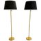 Scandinavian Modern Floor Lamps in Brass from Enco, 1970s, Set of 2 1