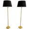 Scandinavian Modern Floor Lamps in Brass from Enco, 1970s, Set of 2, Image 1