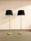 Lampadaires Modernes Scandinaves en Laiton de Enco, 1970s, Set de 2 3