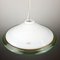 Lampe à Suspension Vintage en Verre Murano Blanc et Vert, 1970s 3
