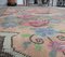 Tapis Floral Rose Oushak 3x6 Vintage Fait Main en Laine, Turquie 5