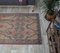 Tapis Floral Rose Oushak 3x6 Vintage Fait Main en Laine, Turquie 4