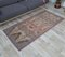 Tapis Floral Rose Oushak 3x6 Vintage Fait Main en Laine, Turquie 3