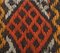 7x8 Vintage Turkish Handmade Black Wool Kilim Area Rug 7