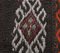 6x8 Vintage Turkish Oushak Handmade Black Wool Kilim Area Rug 7